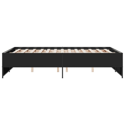 Bed Frame without Mattress Black 120x200 cm