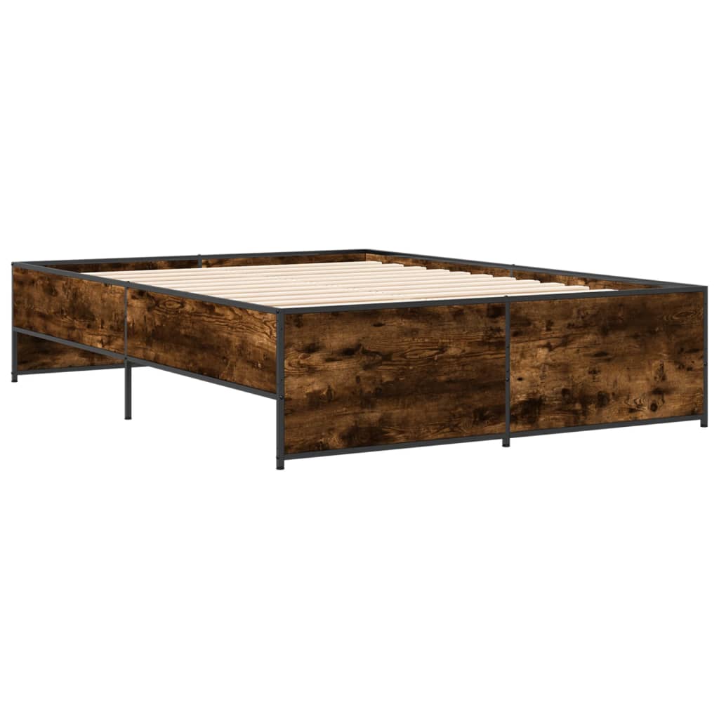 Bed Frame | Smoked Oak | Engineered wood, metal | Double | Durable