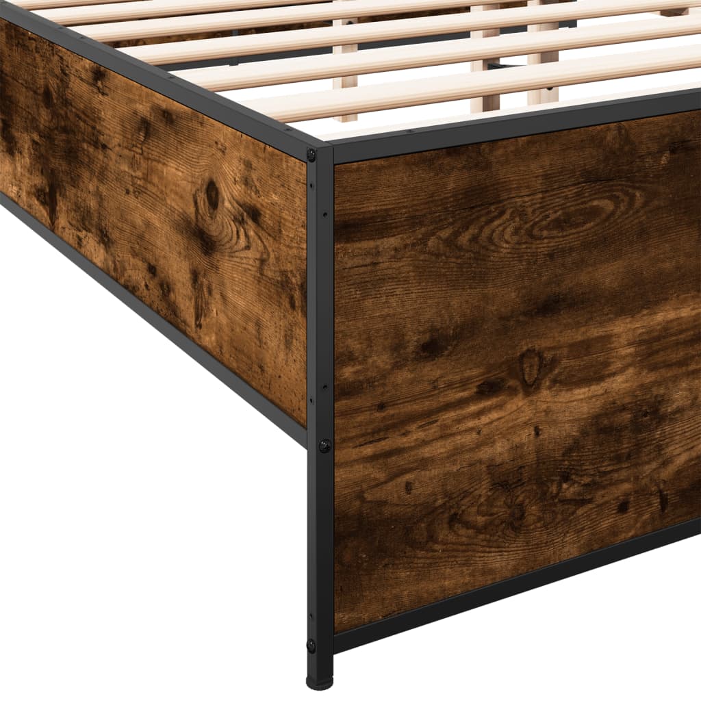 Bed Frame | Smoked Oak | Engineered wood, metal | Double | Durable