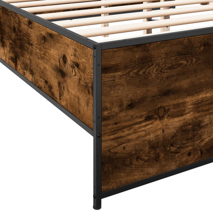 Bed Frame | Smoked Oak | Engineered wood, metal | Double | Durable