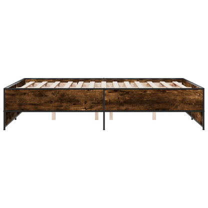Bed Frame | Smoked Oak | Engineered wood, Steel | Double | Durable