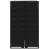 Wheelie Bin Storage for 2 Bins Black 138x79x117 cm Steel