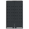 Wheelie Bin Storage for 3 Bins Anthracite 207x79x117 cm Steel