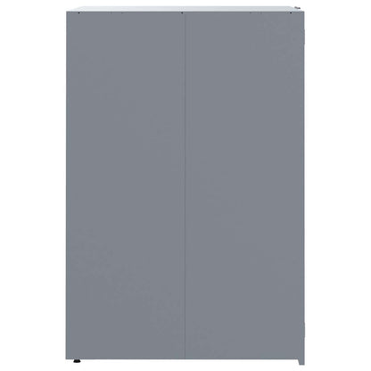 Wheelie Bin Storage for 2 Bins Grey 138x79x117 cm Steel