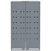 Wheelie Bin Storage for 3 Bins Grey 207x79x117 cm Steel