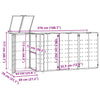 Wheelie Bin Storage for 4 Bins Grey 276x79x117 cm Steel