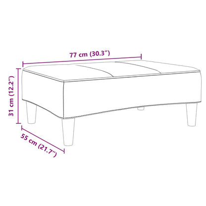 Footstool Dark Gray 30.3"x21.7"x12.2" Fabric