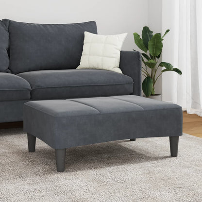 Footstool Dark Gray 30.3"x21.7"x12.2" Velvet
