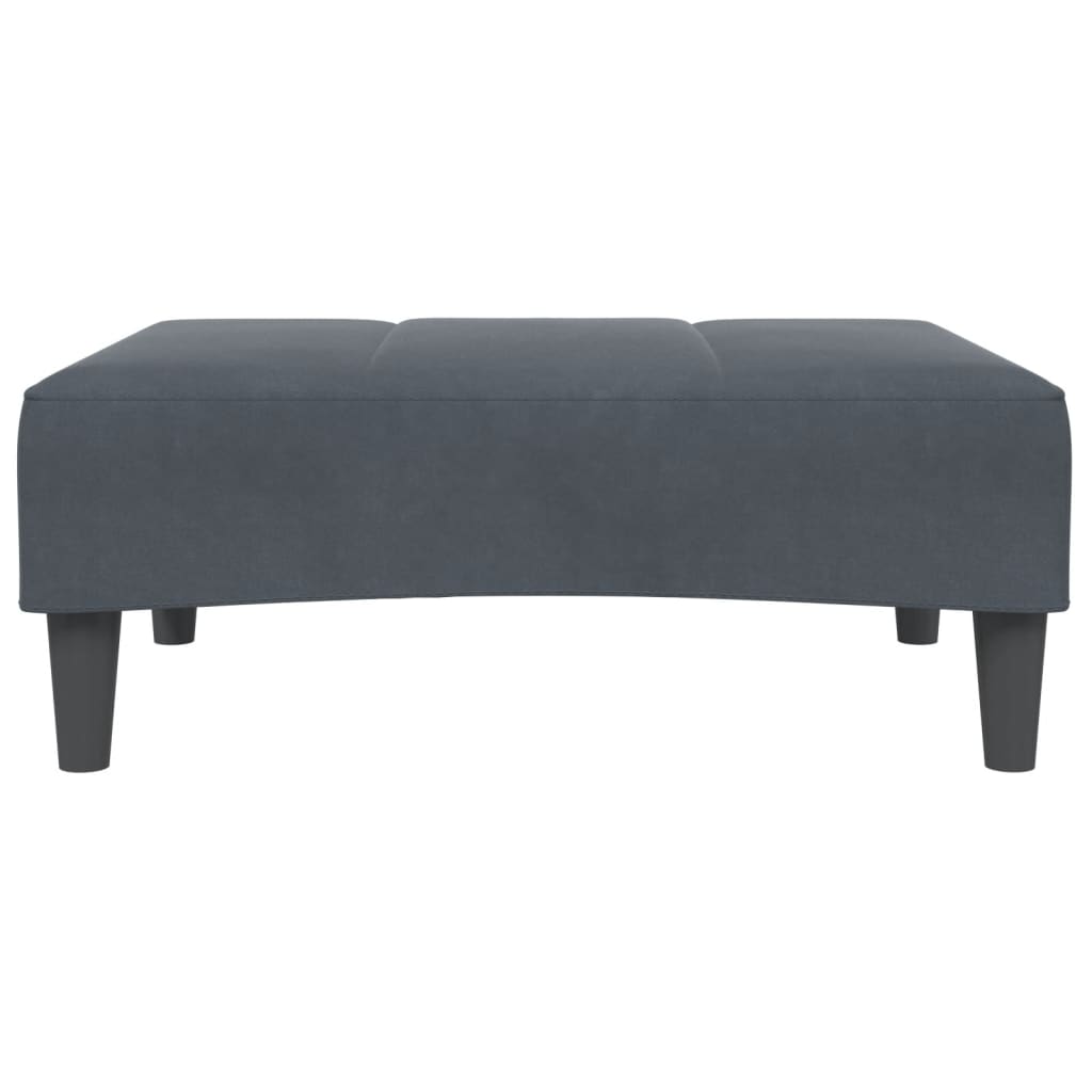 Footstool Dark Gray 30.3"x21.7"x12.2" Velvet