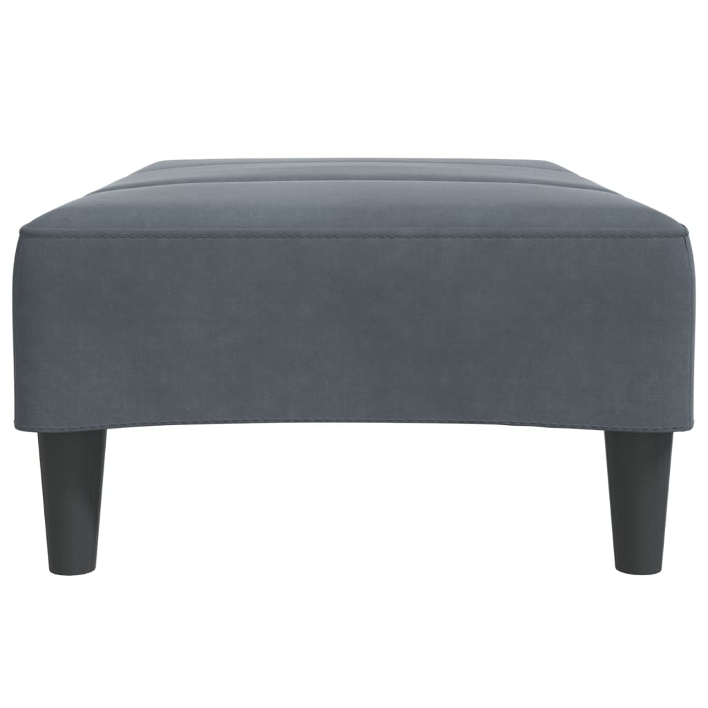 Footstool Dark Gray 30.3"x21.7"x12.2" Velvet