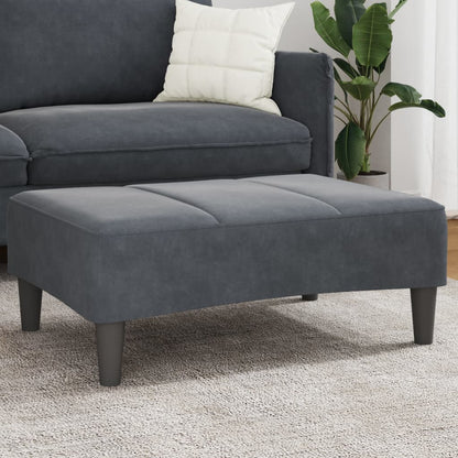 Footstool Dark Gray 30.3"x21.7"x12.2" Velvet