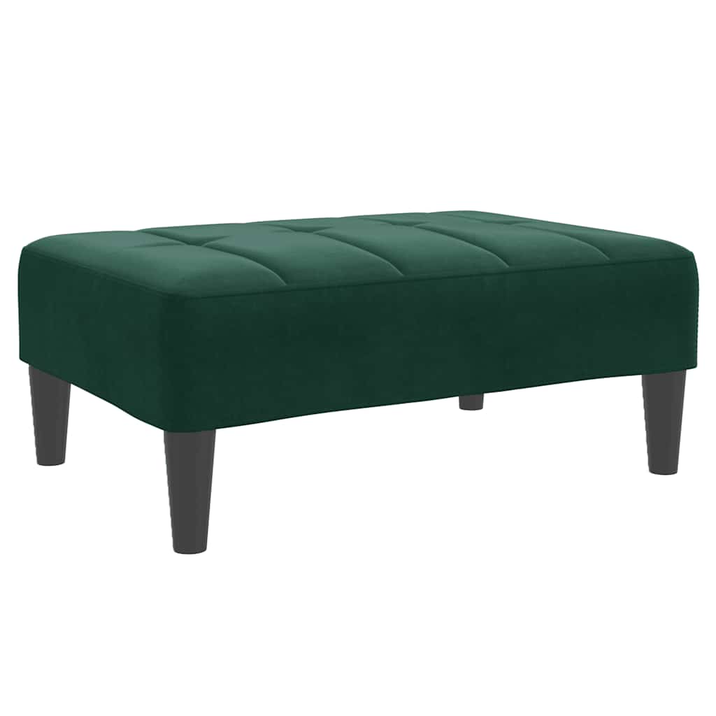 Footstool Dark Green 30.3"x21.7"x12.2" Velvet