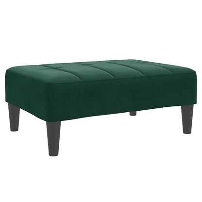 Footstool Dark Green 30.3"x21.7"x12.2" Velvet