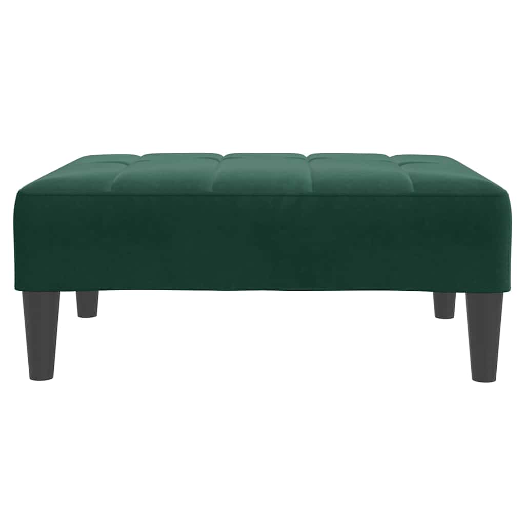 Footstool Dark Green 30.3"x21.7"x12.2" Velvet
