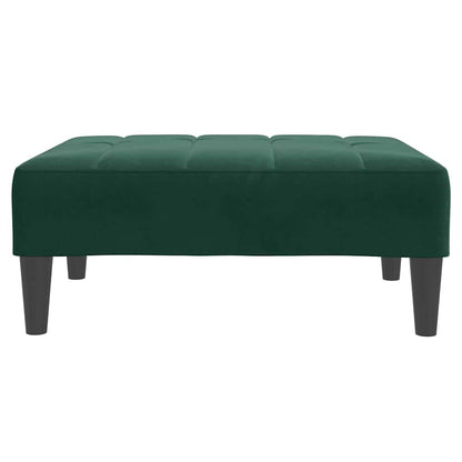 Footstool Dark Green 30.3"x21.7"x12.2" Velvet