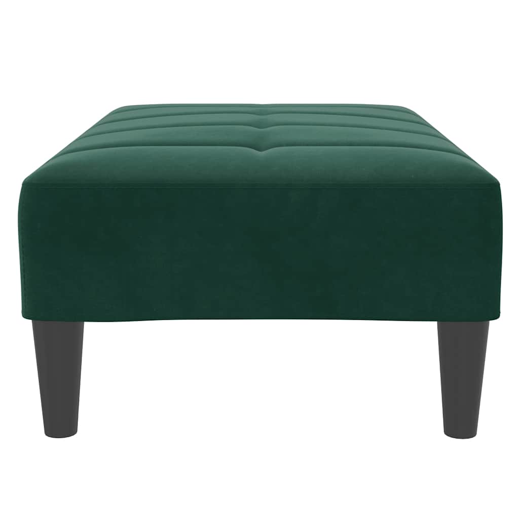 Footstool Dark Green 30.3"x21.7"x12.2" Velvet