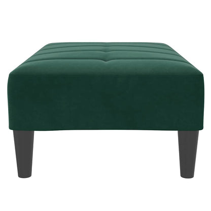 Footstool Dark Green 30.3"x21.7"x12.2" Velvet