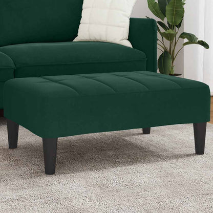 Footstool Dark Green 30.3"x21.7"x12.2" Velvet