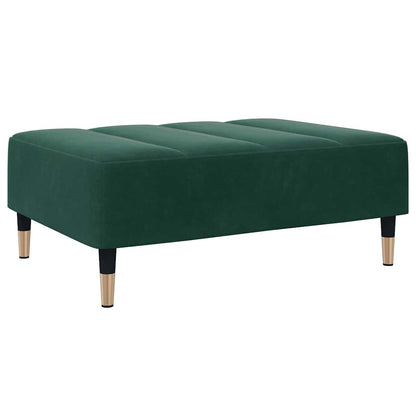 Footstool Dark Green 30.3"x21.7"x12.2" Velvet