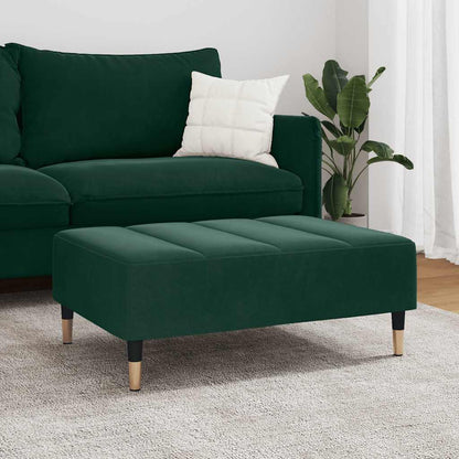 Footstool Dark Green 30.3"x21.7"x12.2" Velvet