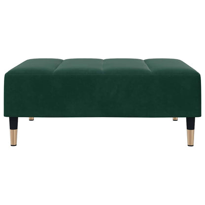 Footstool Dark Green 30.3"x21.7"x12.2" Velvet