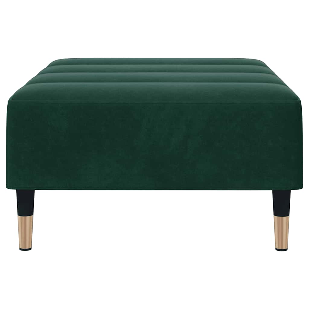 Footstool Dark Green 30.3"x21.7"x12.2" Velvet