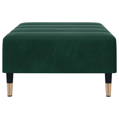 Footstool Dark Green 30.3"x21.7"x12.2" Velvet