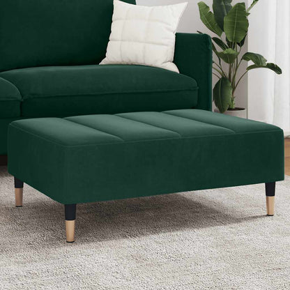 Footstool Dark Green 30.3"x21.7"x12.2" Velvet