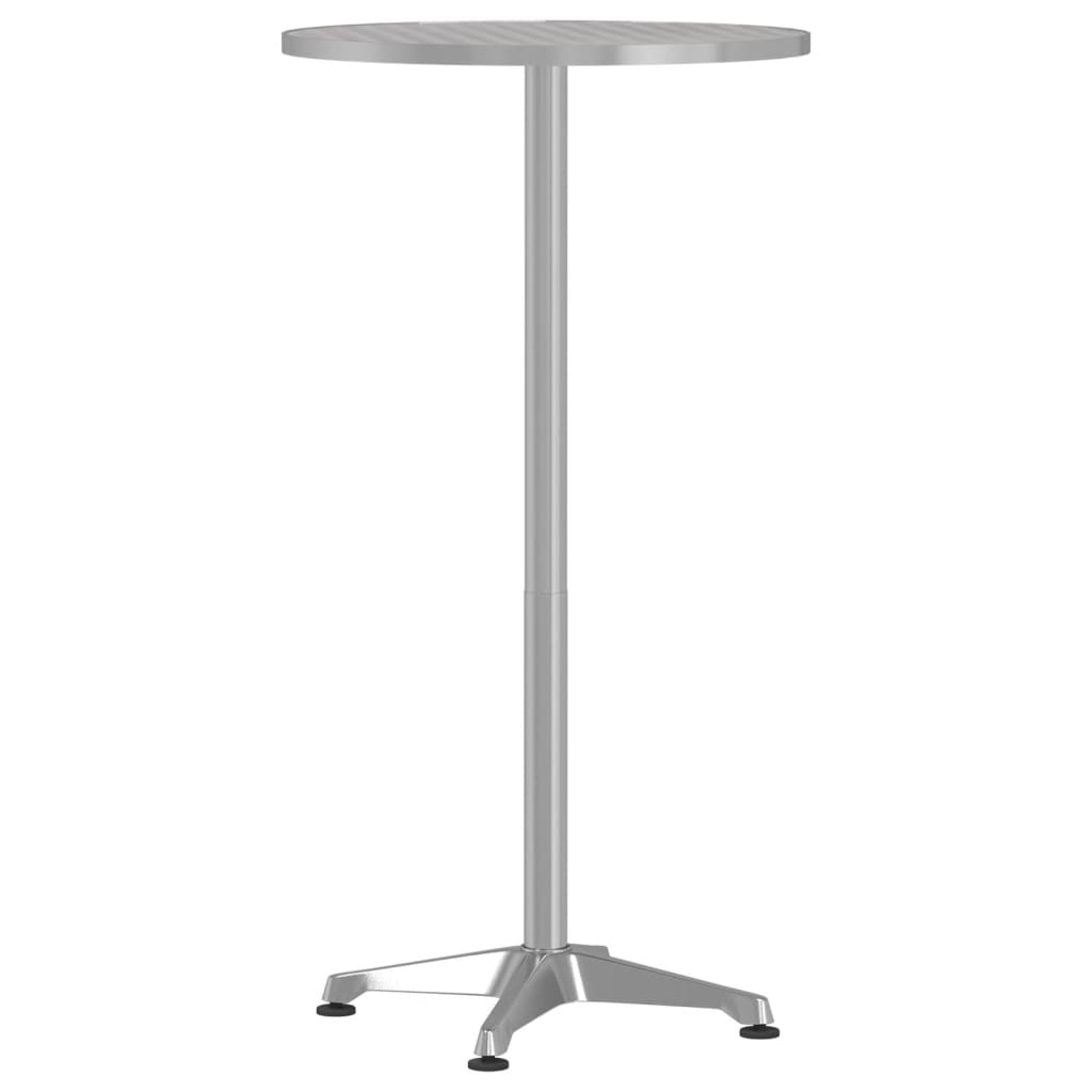 Outdoor Bar Table Height Adjustable Ø59.5x70/109.5 cm Aluminium