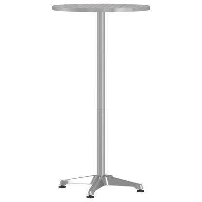 Outdoor Bar Table Height Adjustable Ø59.5x70/114.5 cm Aluminium