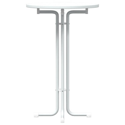 Bar Table White Ø70x110 cm Engineered Wood and Steel