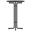 Dining Table Black Ø70x110 cm Engineered Wood and Steel