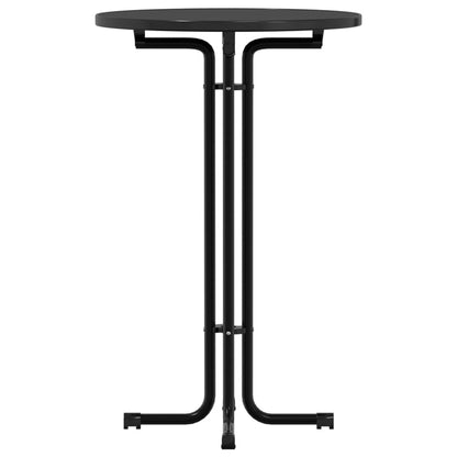 Bar Table Black Ø70x110 cm Engineered Wood and Steel