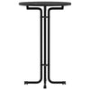 Dining Table Black Ø70x110 cm Engineered Wood and Steel