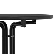 Dining Table Black Ø70x110 cm Engineered Wood and Steel
