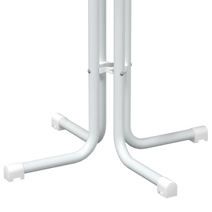 Bar Table White Ø80x110 cm Engineered Wood and Steel