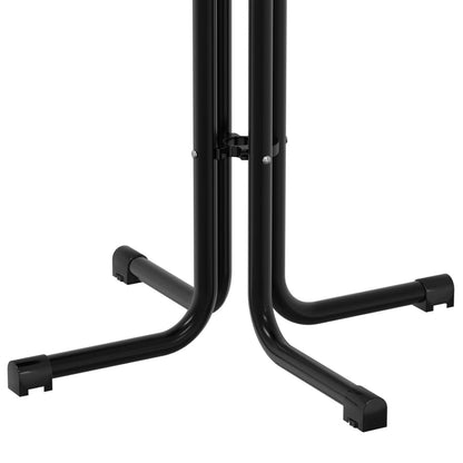 Bar Table Black Ø80x110 cm Engineered Wood and Steel