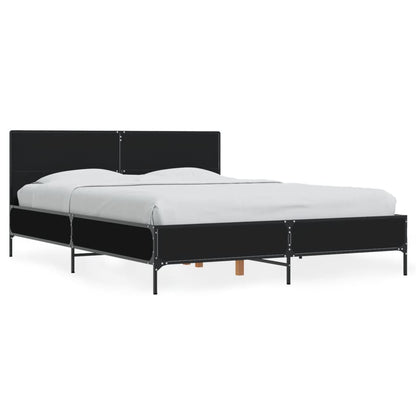 Bed Frame without Mattress Black 120x200 cm