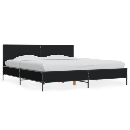 Bed Frame without Mattress Black 180x200 cm Super King