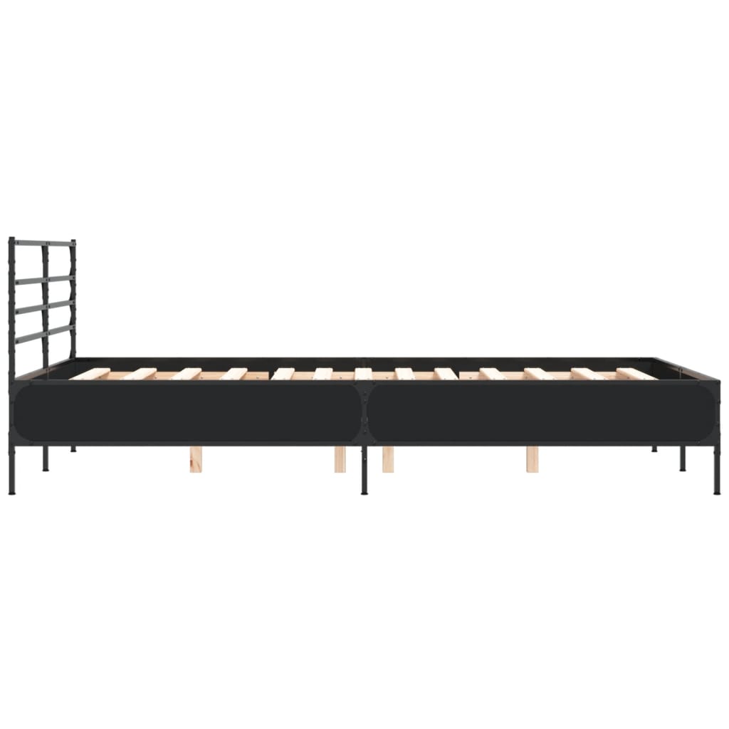 Bed Frame | Black | Engineered wood, metal, plywood | Double | Bed Frame