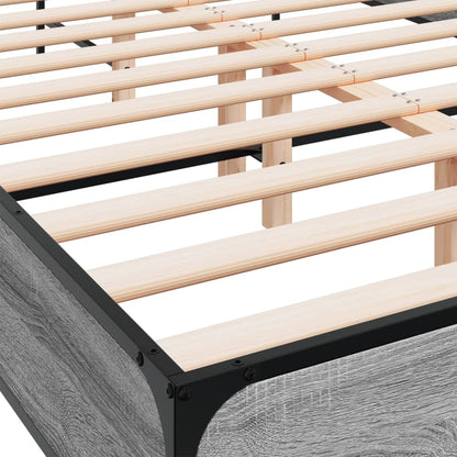 Bed Frame | Grey Sonoma | Engineered wood, metal, plywood | 120x200 cm
