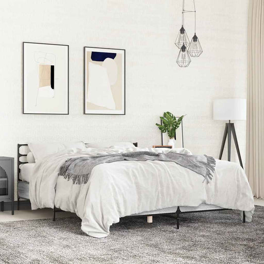 Bed Frame without Mattress Grey Sonoma 120x200 cm