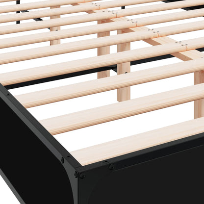 Bed Frame | Black | Engineered wood | Double | Bed Frame | Rectangular