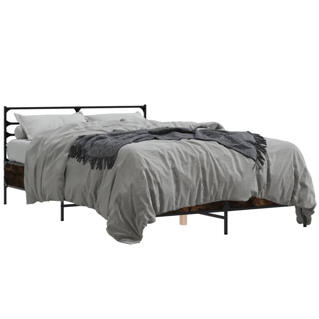 Bed Frame | Smoked Oak | Engineered wood, metal | Double | Bed Frame