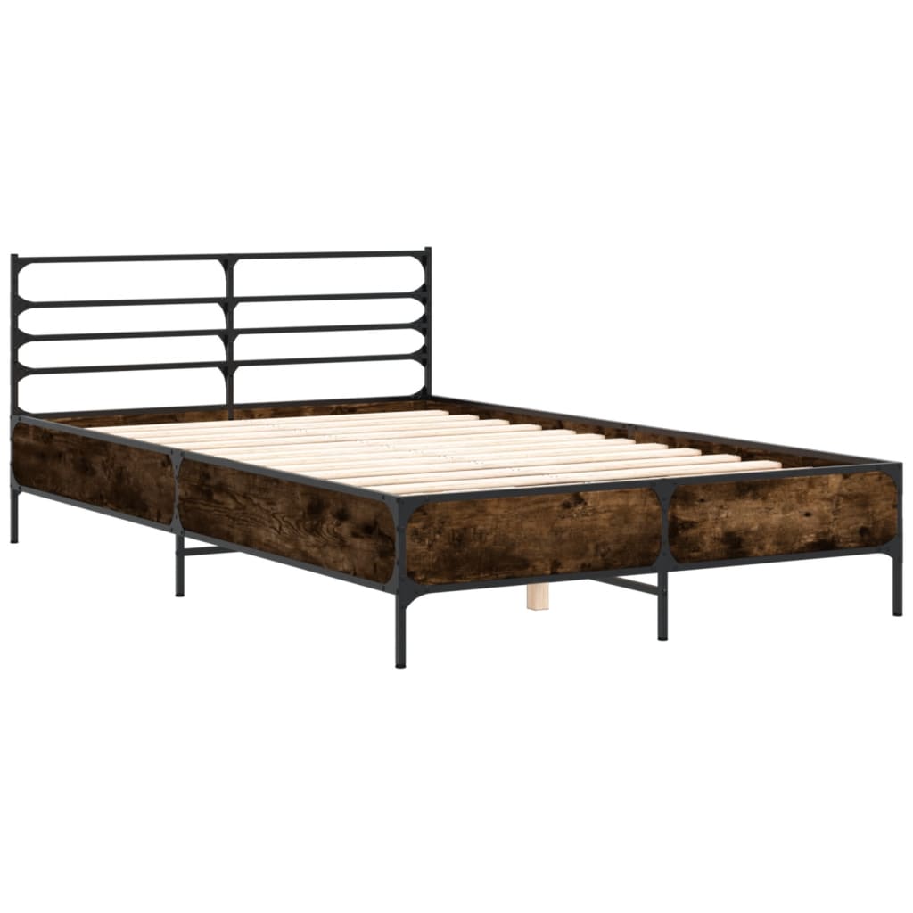 Bed Frame | Smoked Oak | Engineered wood, metal | Double | Bed Frame