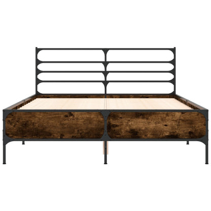 Bed Frame | Smoked Oak | Engineered wood, metal | Double | Bed Frame