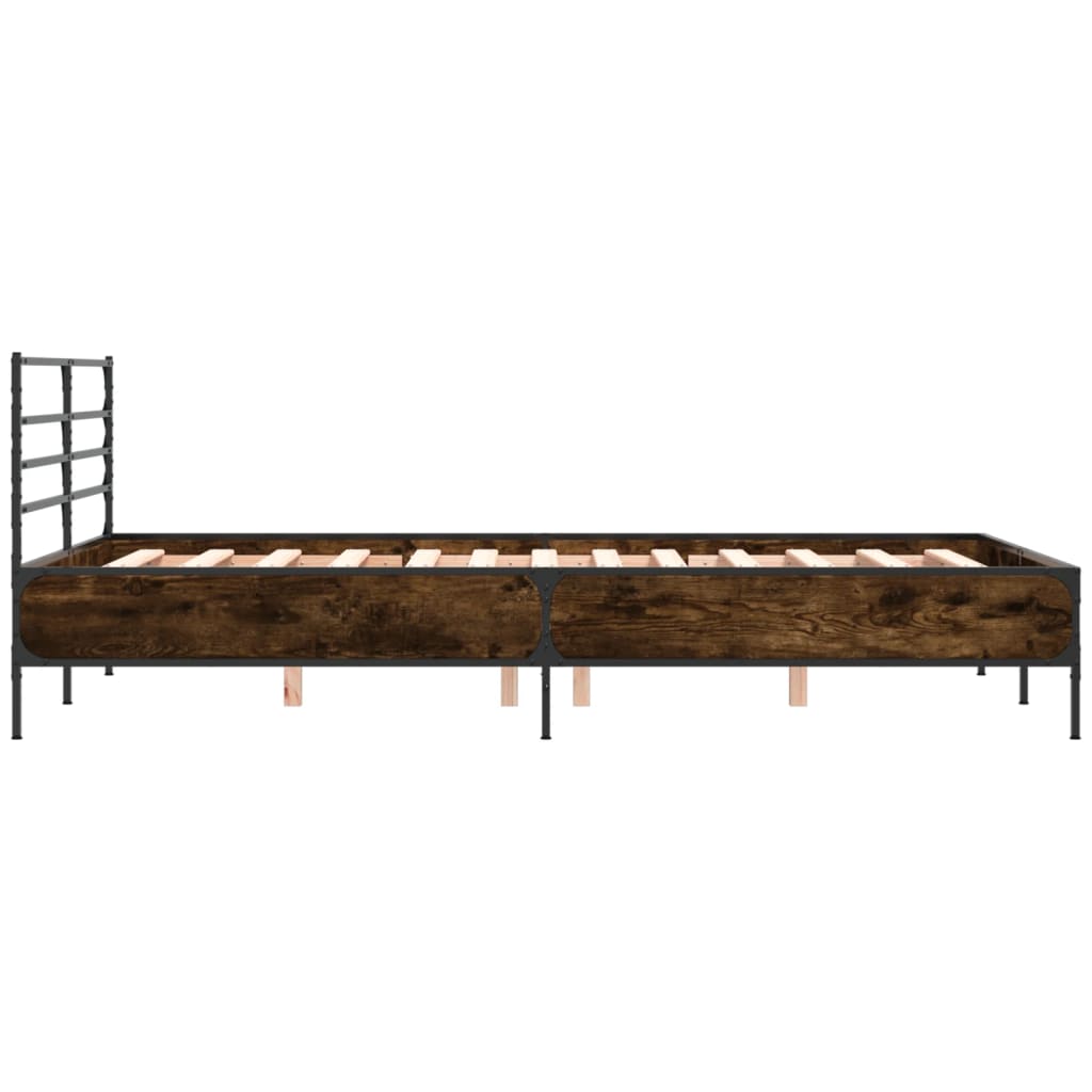 Bed Frame | Smoked Oak | Engineered wood, metal | Double | Bed Frame