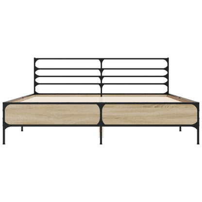 Bed Frame without Mattress Sonoma Oak 160x200 cm