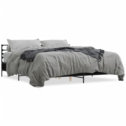 Bed Frame without Mattress Black 180x200 cm Super King
