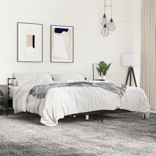 Bed Frame without Mattress Black 180x200 cm Super King